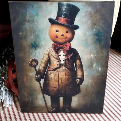 STEAMPUNK GÓTICO VICTORIANO ESTILO VINTAGE NAVIDAD PAN DE JENGIBRE HOMBRE EN TRAJE SIGNO Foto 1 de 4