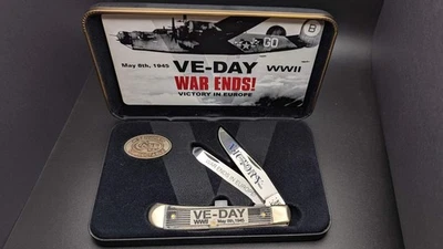 Case Trapper VE-DAY Juego de Regalo Hueso Natural Repujado Modelo 11951 Foto 1 de 3