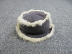 VINTAGE Lord & Taylor Hat Cap Fitted Womens Medium Rabbit Fur Lined Winter Italy - Picture 1 of 11