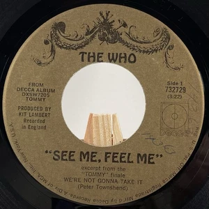 THE WHO 45 RPM SEE ME, FEEL ME / OVERTURE FROM TOMMY—VG+ - Picture 1 of 6