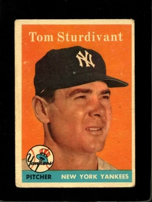 1958 TOPPS #127 TOM STURDIVANT FAIR YANKEES *NY0684 - Image 1 of 2