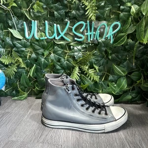 Converse Chuck Taylor Double ZIp Hi Leather Charcoal Grat 140003C Men's 8 - Picture 1 of 6