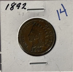 Penny centesimo testa di indiano 1892 - Foto 1 di 2