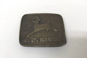 Vintage J.D. KINGS Brass Belt Buckle - Picture 1 of 2