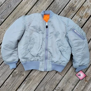 Vintage Flyers Bomber Jacket Men’s Medium Gray MA-1 Golden Manufacturing Co READ - Picture 1 of 12