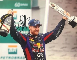 Sebastian Vettel Signed 10x8 Pre-Print Formula 1 Red Bull F1 Photo Germany - Picture 1 of 1