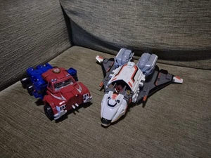 Transformers Armada Optimus Prime And Jetfire Powerlinx Figures Hasbro 2002 2003 - Picture 1 of 11