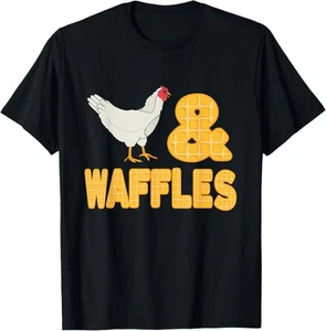 NUEVA LIMITADA Linda Camiseta de Pollo y Gofres Divertida Amante de la Comida Mejor Regalo S-3XL - Imagen 1 de 2