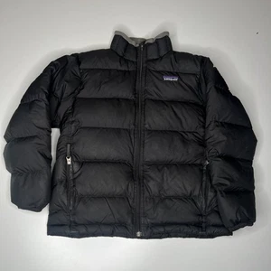 Patagonia Jungen Daunenjacke schwarz M (10) Gänsedaunen 80% isoliert wattiert - Bild 1 von 12