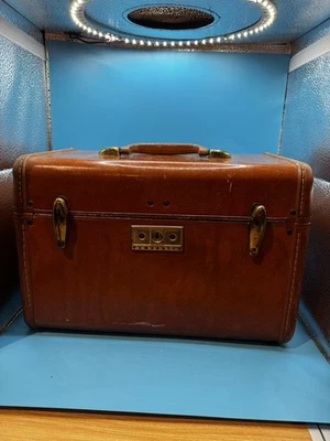 Vintage SAMSONITE Train Case Brown Streamlite Small Suitcase Luggage . - Image 1 of 4