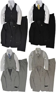 JL5040 Johnnie Lene Dress Up Boys Boy Kids Designer Formal Suit Set  - Picture 1 of 5