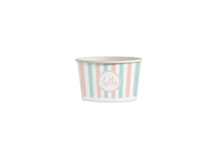50 Stk Eisbecher To Go 245ml Eisbecher Einweg Eis-Party Becher Pastel Pappe - Bild 1 von 2