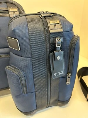NEW Tumi Fremont HIGGINS 14.5” Sling Bag Backpack - ALL NAVY BLUE - Image 1 of 3