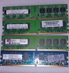 DESKTOP PC RAM MEMORY 4GB = 4X 1GB 2RX8 PC2-5300U DDR2-667 16CHIPS NON-ECC - Picture 1 of 1