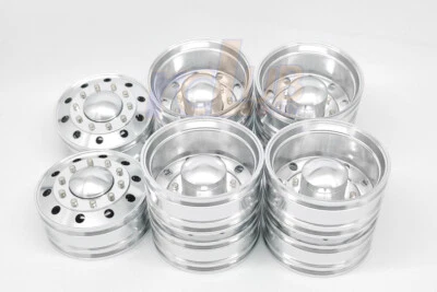 Aluminum Rims for 1/14 tamiya 56344 56301 Tractor King Hauler Grand Hauler GL - Image 1 of 4