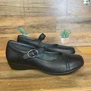 Dansko Fawna Black leather Mary Jane shoes women’s 41 10.5-11 comfort shoe