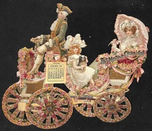 floral car, THE MOTOR CARNIVAL CALENDAR FOR 1902, Tuck 4831 - Picture 1 of 2