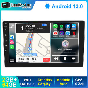 2G+64G Android 13.0 2 DIN 9 Zoll Carplay Autoradio Mit GPS Navi WiFi Bluetooth