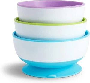 Munchkin Stay Put Baby Suction Bowl Set| Baby Bowls for Weaning| Baby Feeding - Picture 1 of 14