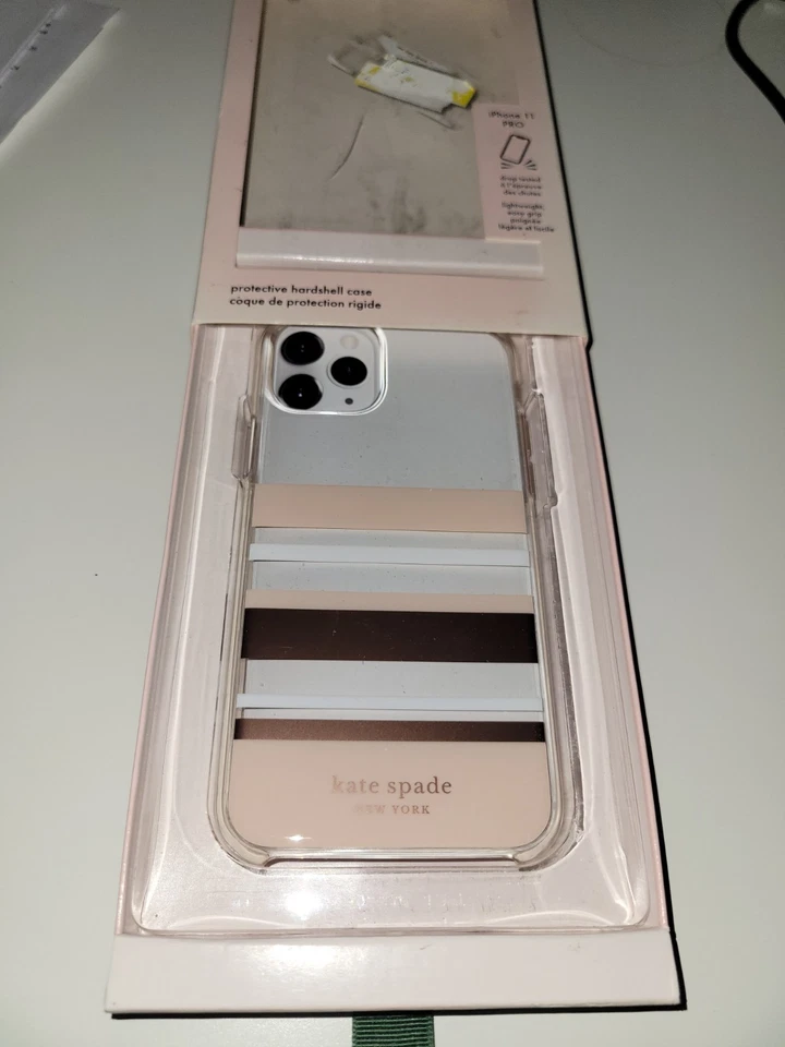 NIB Kate Spade New York Case for Apple iPhone 11 Pro & XS Clear with Park Stripe - Image 1 of 1