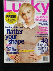 Lucky Magazine January 2011 Sexy Kate Bosworth Cover How To Hide 10lbs In Second - Picture 1 of 1