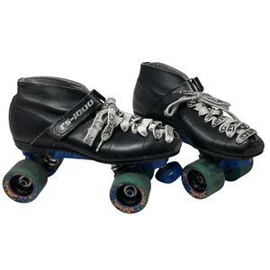 Vintage Riedell RS-1000 Rollschuhe Herren 9 Damen 9,5 schwarz Roller Derby Speed - Bild 1 von 9