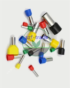 100PCS Awg #24 E0308 Zwinge Terminal Kordel Ende Kupfer Messing Draht - Picture 1 of 1
