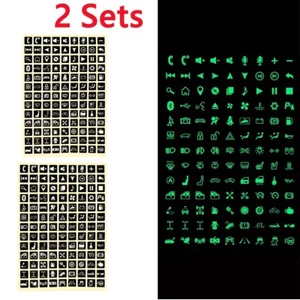Universal Luminous Car Interior Panel Button Switch Decal Sticker Accessories - Picture 1 of 14