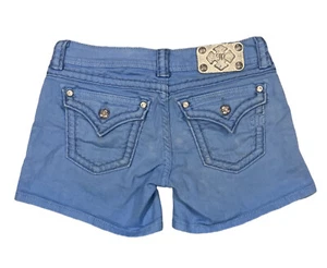 MISS ME shorts Womens 27 blue flap pockets - Picture 1 of 8