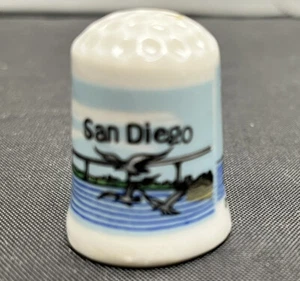 Keramik Sammlerstück Fingerhut SAN DIEGO - Bild 1 von 4
