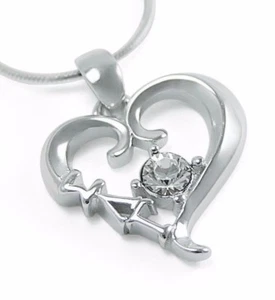 Sigma Lambda Gamma sterling silver heart pendant NEW! - Picture 1 of 2