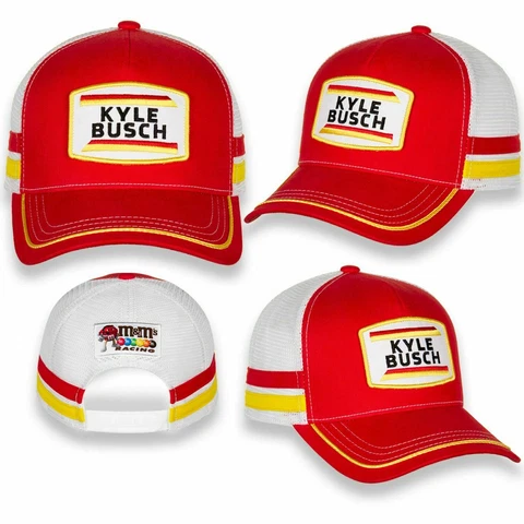 Kyle Busch 2022 Checkered Flag Sports #18 M&M's Retro Patch Adjustable Hat Cover