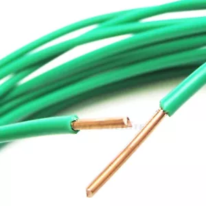 Chaqueta de PVC verde calibre 6 AWG THHN DESNUDA cable de conexión a tierra de cobre 600 voltios - Imagen 1 de 1
