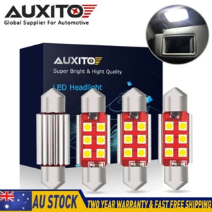 4X Festoon Interior 12V White 36mm LED 6SMD Map Globe Super Bright Dome Light - Picture 1 of 9