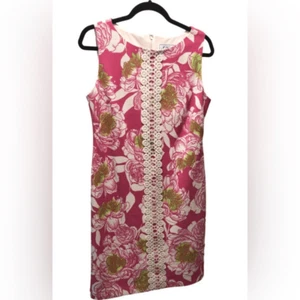 NWT JHoward Women’s Pink Floral Sleeveless Knee Length Spring Summer Dress - 10 - Picture 1 of 5