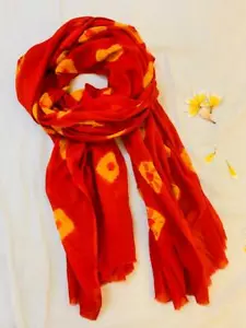 Bandhani Bhandej Algodón Dupatta; usar como Chunni, Estola, Hijab, Envoltura de Cabeza para el Cuello - Imagen 1 de 1
