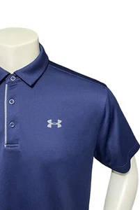 Under Armour Men's HeatGear Polo Shirt Size Adult Large L Short Sleeve Golf Logo - Picture 1 of 14