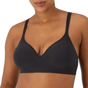 Bali Comfort Revolution Wireless Bra, Full-Coverage Wirefree Bra Black Medium - Picture 1 of 4