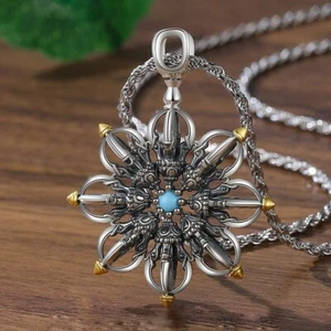 Pendant Necklace Tibetan Buddhist Protection Vajra Dagger Amulet Jewelry Gift - Picture 1 of 7