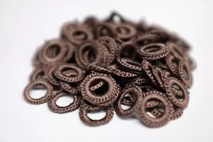 144 PCS Covered Crochet Ring for Furs, Colors: Blonde, Light tan, Mole - Picture 1 of 12