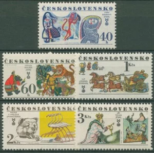 Checoslovaquia 1977 ilustraciones de libros infantiles 2391/95 sin usar - Imagen 1 de 1
