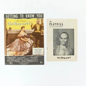 Yul Brynner Il re e io 1953 locandina spartiti musicali Getting To Know You 1951 - Foto 1 di 20