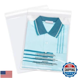 WEPOLY - 9" x 12" (1000 Count) Self Seal Clear Poly Bags with Suffocation War - Picture 1 of 5
