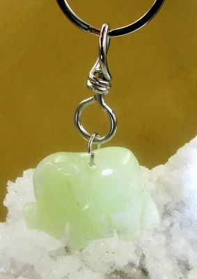 SERPENTIN   ELEFANT  SCHLÜSSEL ANHÄNGER   EDELSTEIN       Nr.12 - Bild 1 von 2