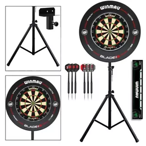 Complete Darts Set with Portable Stand + Winmau Blade 6 Dartboard and Surround - Picture 1 of 6