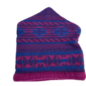 Vintage THE MEWS KNIT Winter HAT Adult USA OSFM Ski Purple/fuchsia FLEECE Cap - Picture 1 of 5