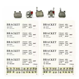 10er Set Dental Kieferorthopädische MBT Mini Metall Bracket Zahnspange 022 Schlitz 345 Haken - Bild 1 von 13
