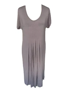 Adini viscose lycra dress short sleeves scoop neck empire line Size M - Picture 1 of 1