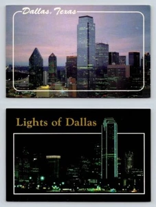Dallas Texas at Night Lot of 4 Standard Postcards - Picture 1 of 4