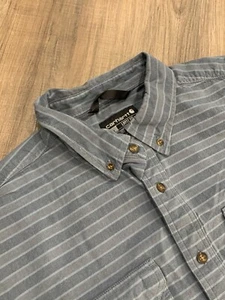Camicia Carhartt con bottoni uomo XL a righe vestibilità ampia peso medio tasca frontale - Foto 1 di 7